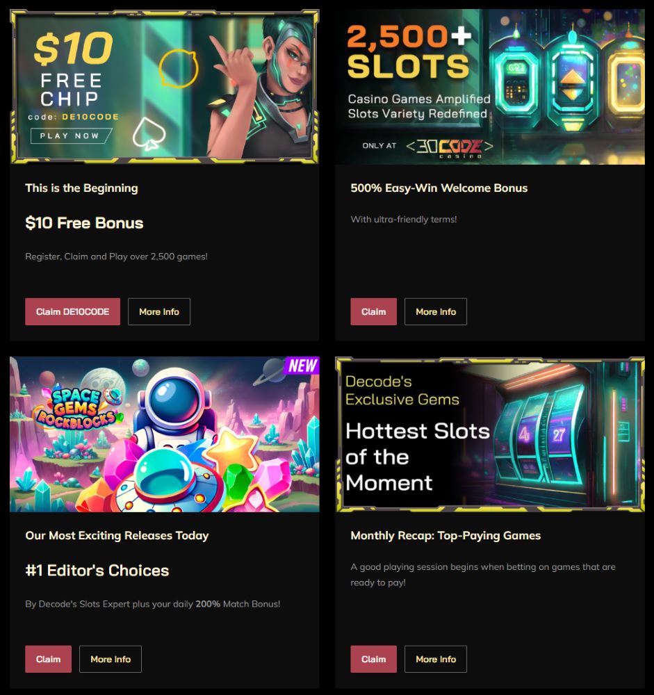 Decode Casino Free Spins